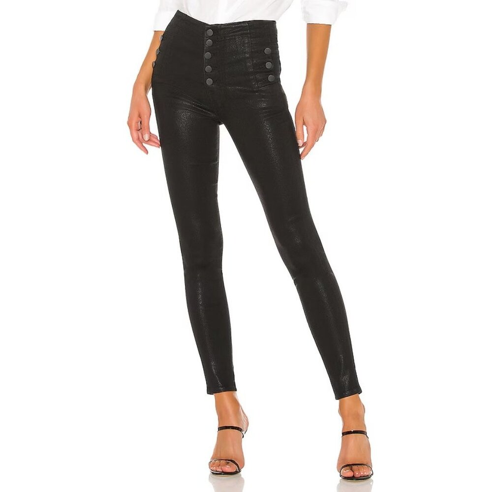 NWT J Brand Natasha in Fearful Black Stocking Sky High Skinny Stretch Jeans 25